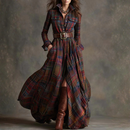 Hanna -  Elegant retro maxi dress